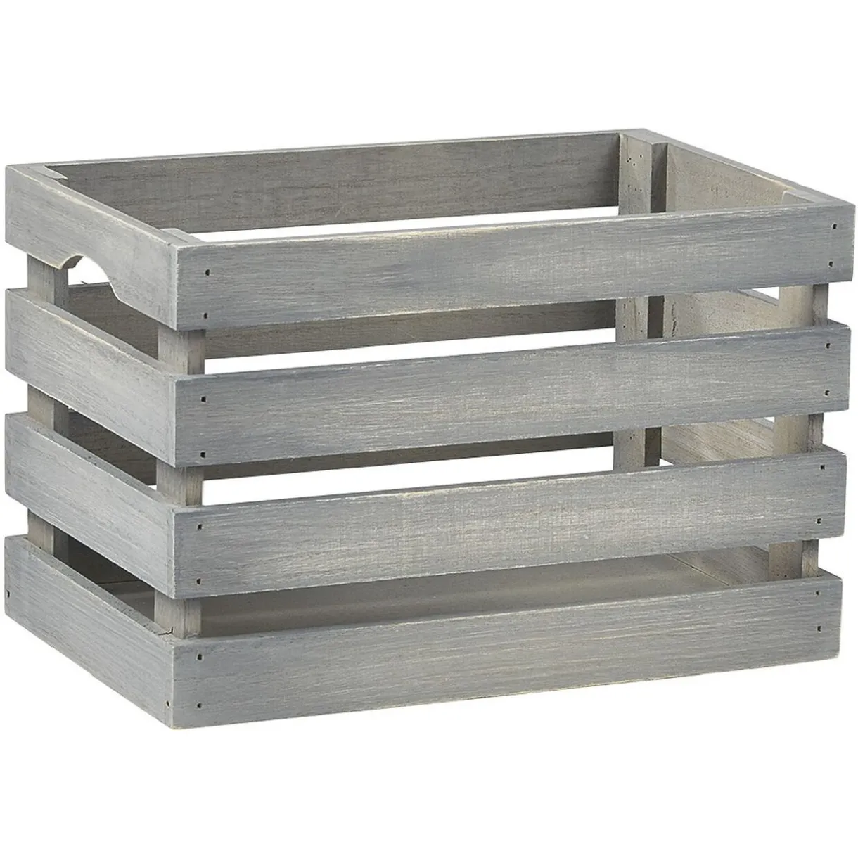 Rangement|Gifi Caisse de rangement en bois gris