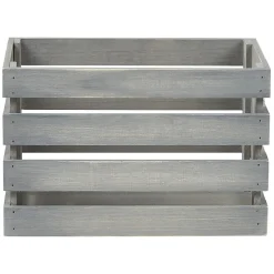 Rangement|Gifi Caisse de rangement en bois gris