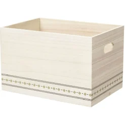 Rangement|Gifi Caisse de rangement en bois L.28 x l.18 x H.18 cm