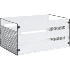 Rangement|Gifi Caisse de rangement en bois et métal - L41 x l20 x H28 cm