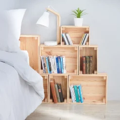 Rangement|Gifi Caisse en bois pin massif à monter soi-même moyen modèle