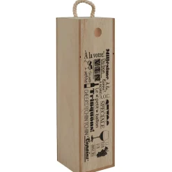 Caisse en bois pour bouteille de vin design naturel^Gifi Sale