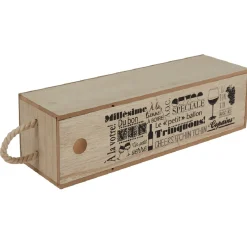 Caisse en bois pour bouteille de vin design naturel^Gifi Sale