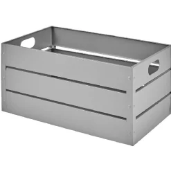 Rangement|Gifi Caisse métallique de rangement gris anthracite x3