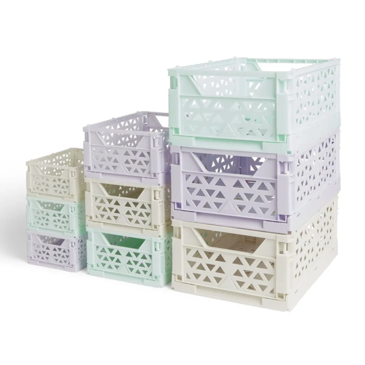 Rangement|Gifi Caisse pliable beige pastel 9,1L- 33x23xH14cm