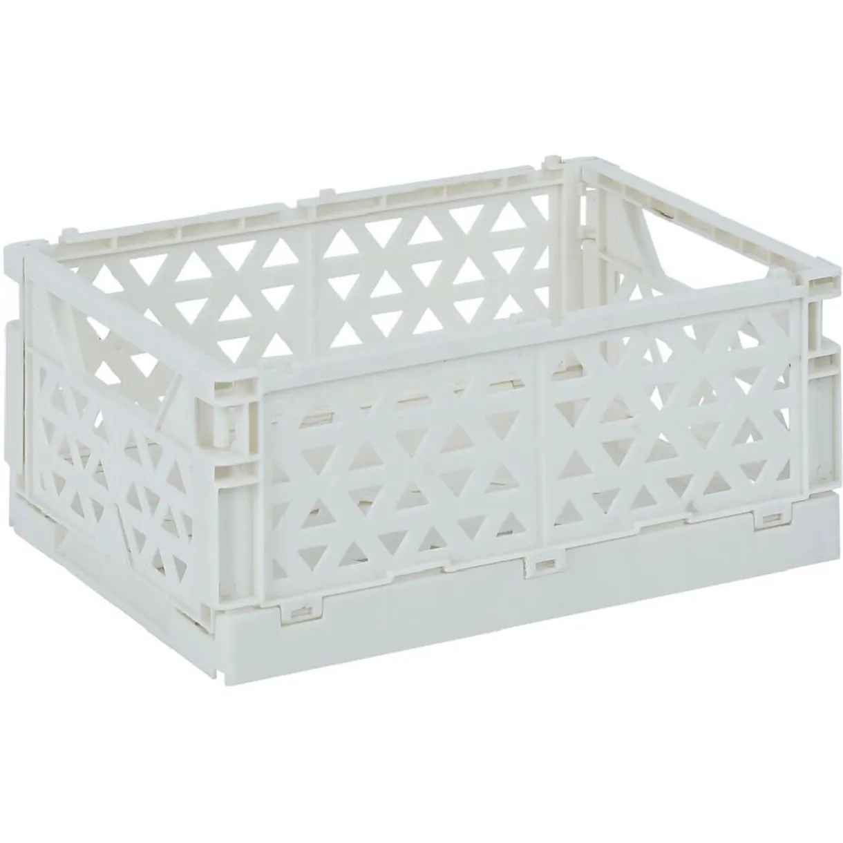 Rangement|Gifi Caisse pliable polypropylène 17x12x7.5cm gris pastel