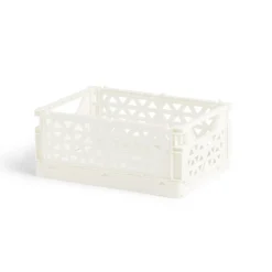 Rangement|Gifi Caisse pliable polypropylène 17x12x7.5cm gris pastel