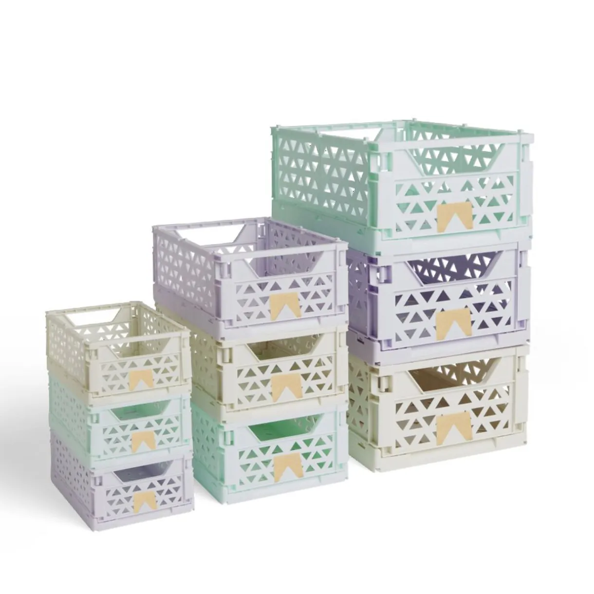 Rangement|Gifi Caisse pliable vert pastel 9,1L- 33x23xH14cm