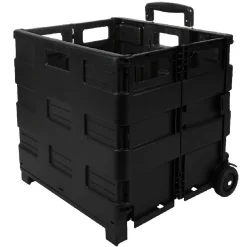 Rangement|Gifi Caisse pliante 45 Là roulettes noir