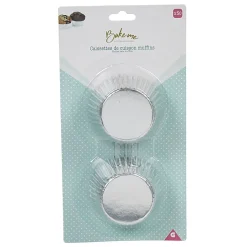 Caissette à muffin en aluminium gris x80^Gifi Discount