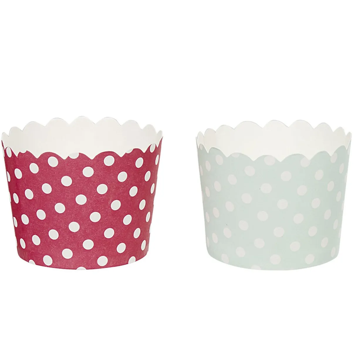 Caissette à muffin en carton rose vert décor pois blanc x25^Gifi Clearance