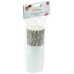 Caissette à muffin motif pois gris bleu x25^Gifi Best