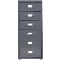 Rangement|Gifi Caisson 6 tiroirs 4 roues noir