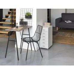 Rangement|Gifi Caisson 6 tiroirs 4 roues noir