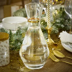Carafe en verre goulot liseré doré 1,3L^Gifi
