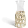 Carafe en verre transparent et raphia Ø11,2xH24,7cm^Gifi New