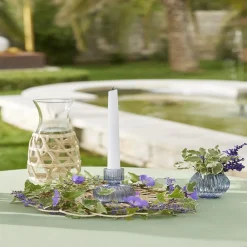 Carafe en verre transparent et raphia Ø11,2xH24,7cm^Gifi New