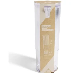 Carafe 1,1L + 4 verres 300mL polystyrène et silicone transparent^Gifi New