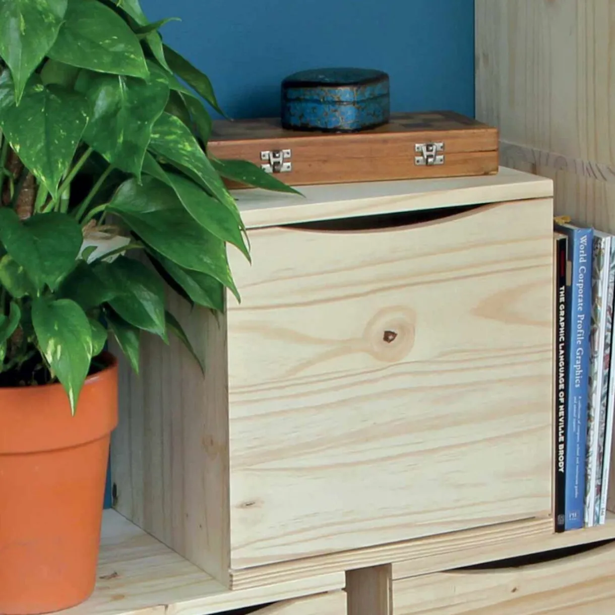 Rangement|Gifi Casier de rangement bloc tiroir pin