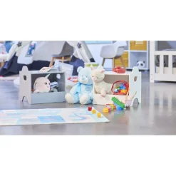 Rangement|Gifi Casier de rangement superposable bois gris