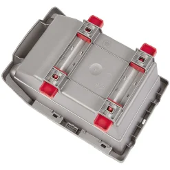 Rangement|Gifi Casier de rangement superposable gris et rouge x4