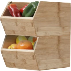 Casier en bambou empilable^Gifi Online