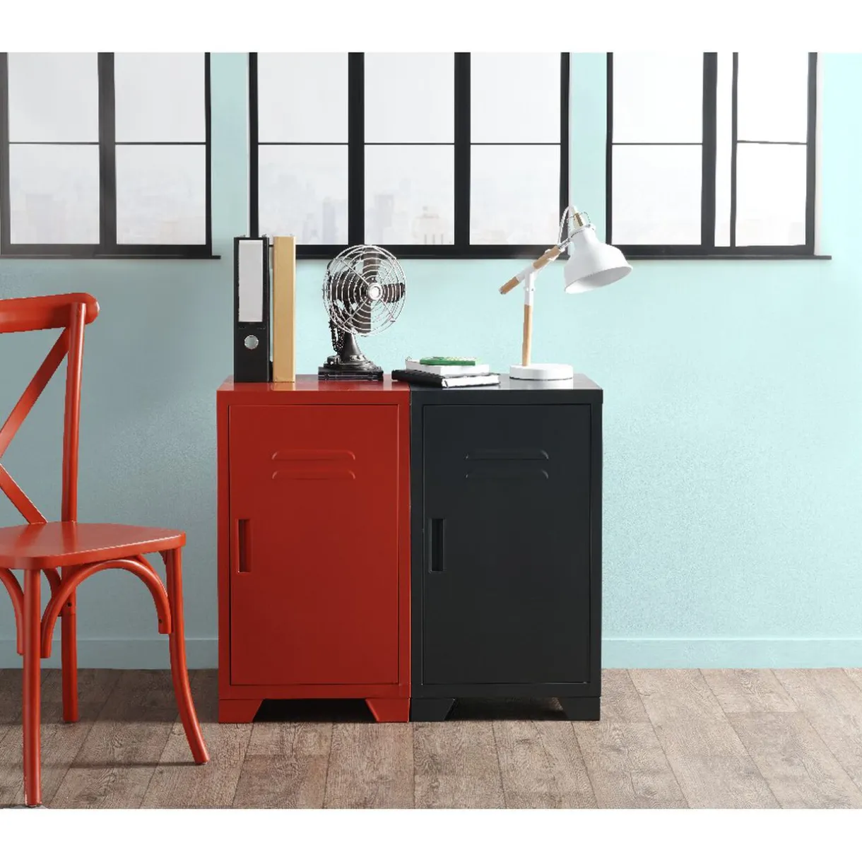 Rangement|Gifi Casier industriel rouge