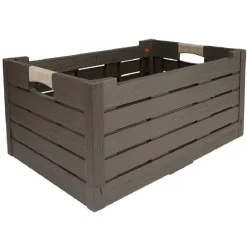 Rangement|Gifi Casier pliant 60 L plastique finition bois marron