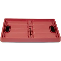 Rangement|Gifi Casier pliant avec couvercle noir et rouge bordeaux 46 L