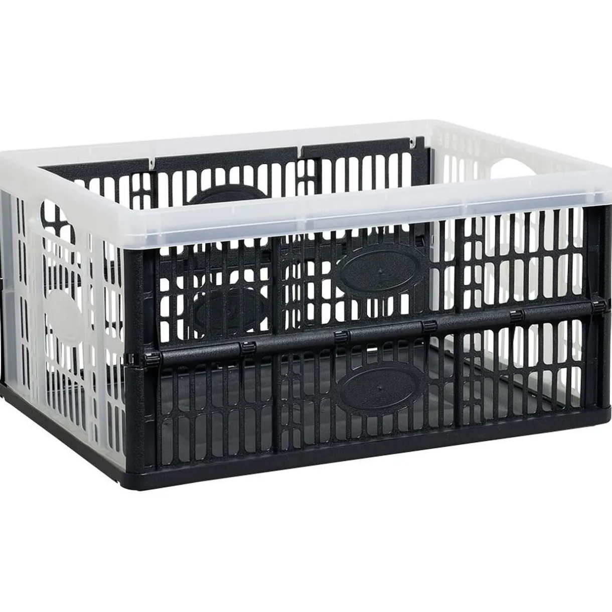 Rangement|Gifi Casier pliant 32L noir et blanc