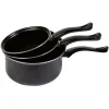 Casserole acier noir - Lot de 3 - Tous feux sauf induction^Gifi Hot