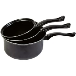 Casserole acier noir - Lot de 3 - Tous feux sauf induction^Gifi Hot