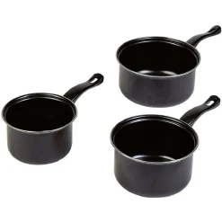 Casserole acier noir - Lot de 3 - Tous feux sauf induction^Gifi Hot