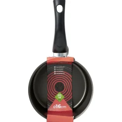 Casserole aluminium antiadhésive noir et rouge Ø 16 cm^Gifi Outlet