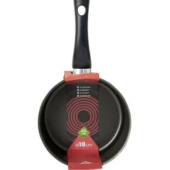 Casserole aluminium antiadhésive noir et rouge Ø 18 cm^Gifi