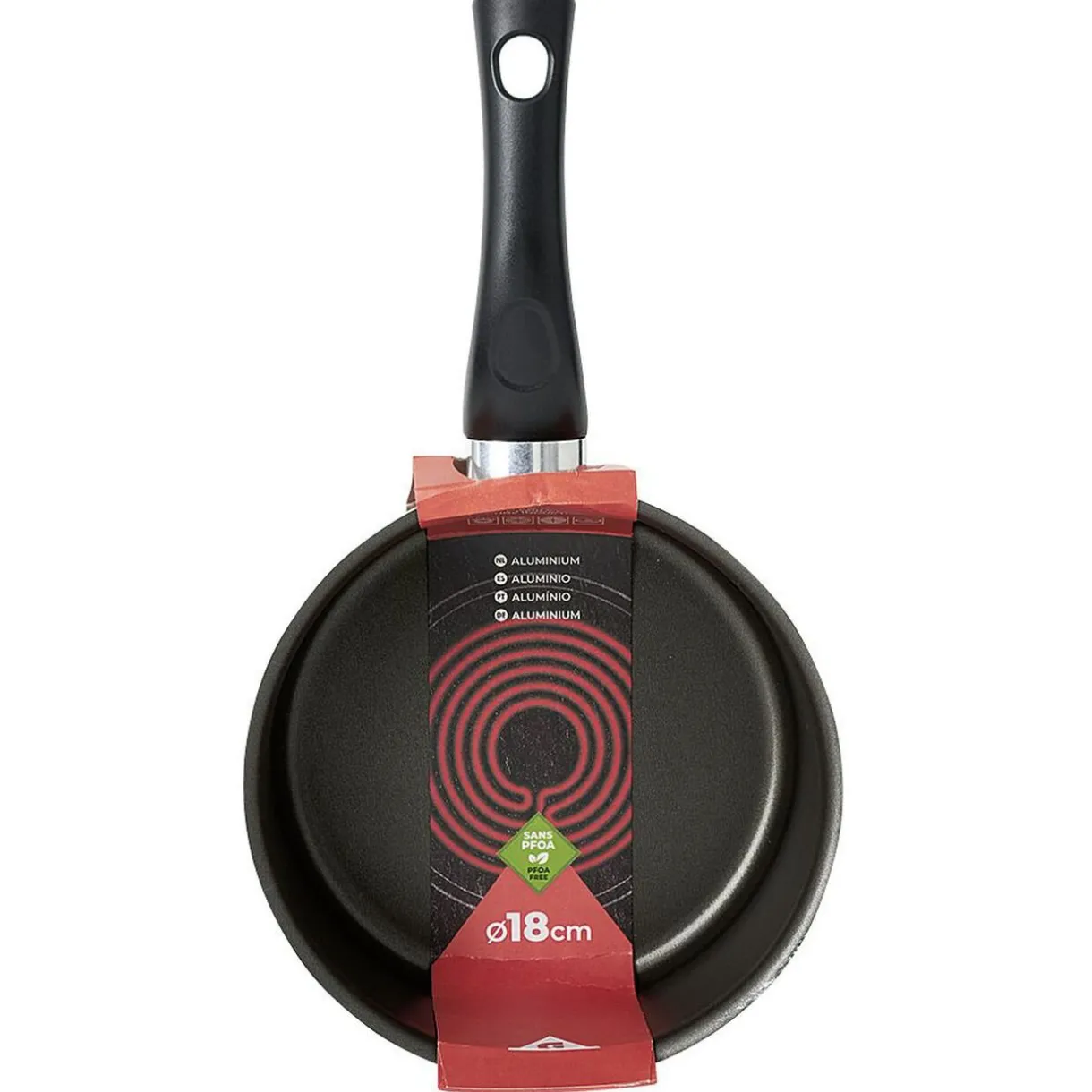 Casserole aluminium antiadhésive noir et rouge Ø 18 cm^Gifi