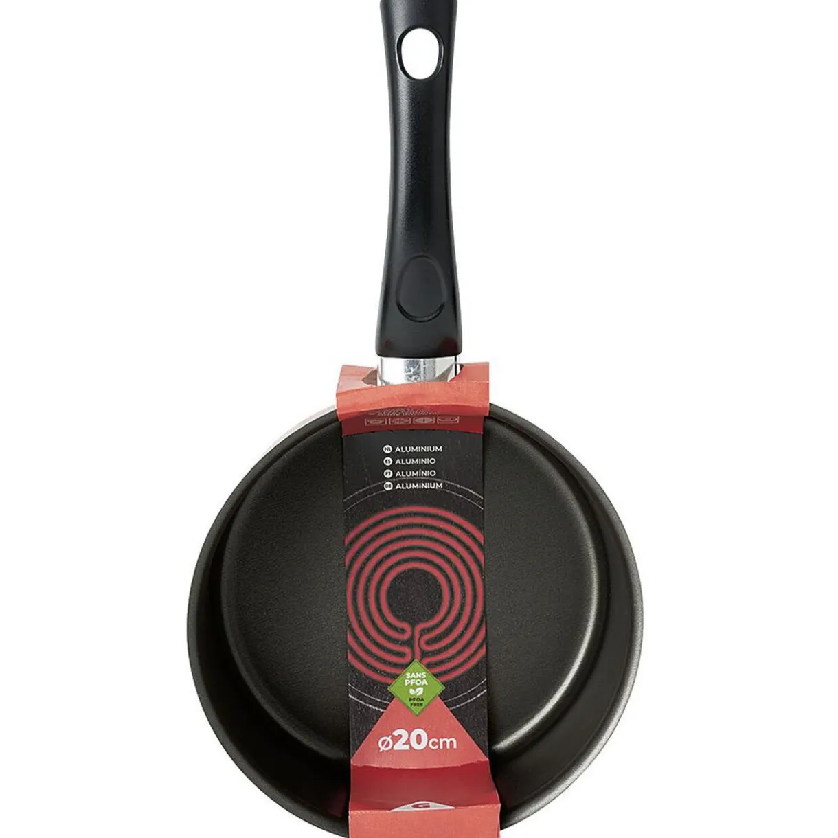 Casserole aluminium antiadhésive noir et rouge Ø 20 cm^Gifi Online