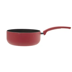 Casserole aluminium noire et rouge^Gifi