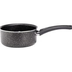 Casserole effet pierre antiadhérente noir Ø16xH7,5cm^Gifi Discount