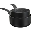 Casserole noire à induction effet pierre x2^Gifi Outlet