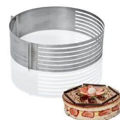 Cercle à pâtisserie extensible spécial génoise inox^Gifi Discount