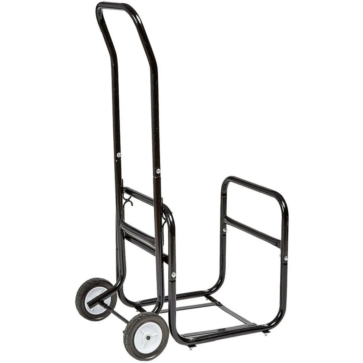 Sale Gifi Chariot avec panier à bûches en métal noir