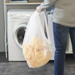 Entretien Du Linge|Gifi Chariot buanderie sur roulettes 3 filets blancs