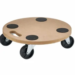 Discount Gifi Chariot de plateforme rond en bois