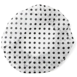 Discount Gifi Charlotte de douche à pois plastique blanc et noir