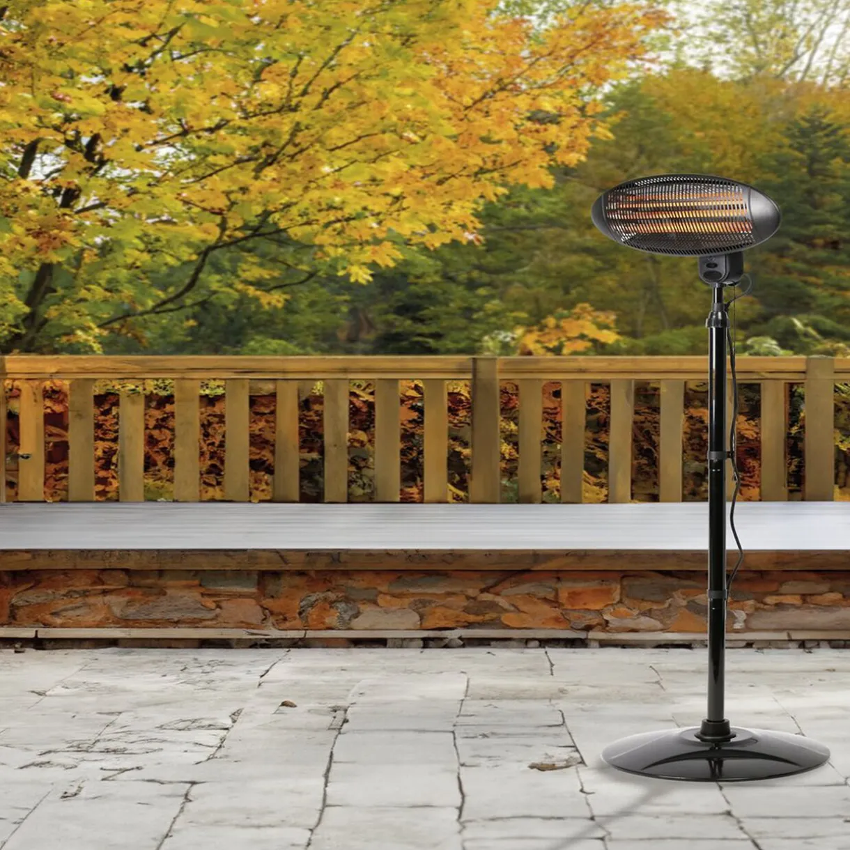 Hot Gifi Chauffage extérieur sur pied ajustable 160-210cm Homday