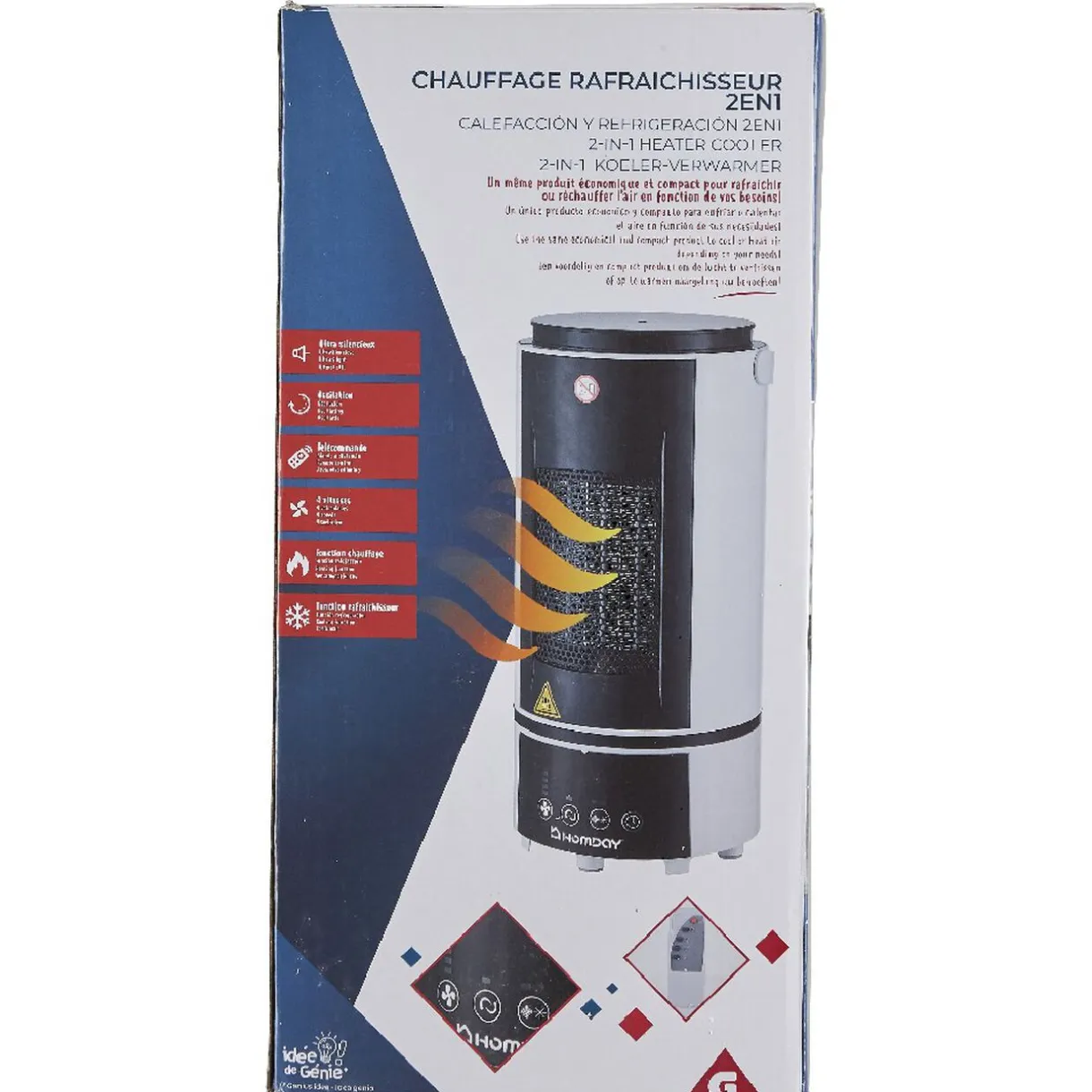 Clearance Gifi Chauffage rafraîchisseur d'air 2 en 1 800W noir