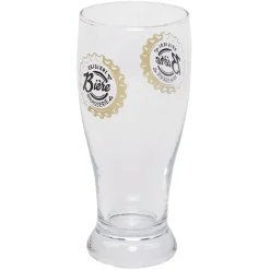 Chope à bière en verre transparent avec inscription 48 cl x2^Gifi Sale