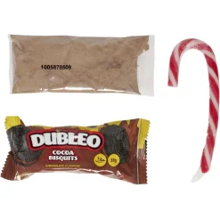 Chope en verre père Noël avec cookies et sucre d'orge^Gifi Hot