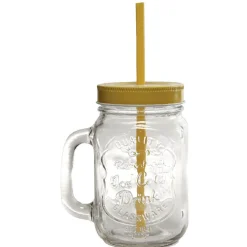 Chope transparente avec couvercle coloré et paille X 6^Gifi